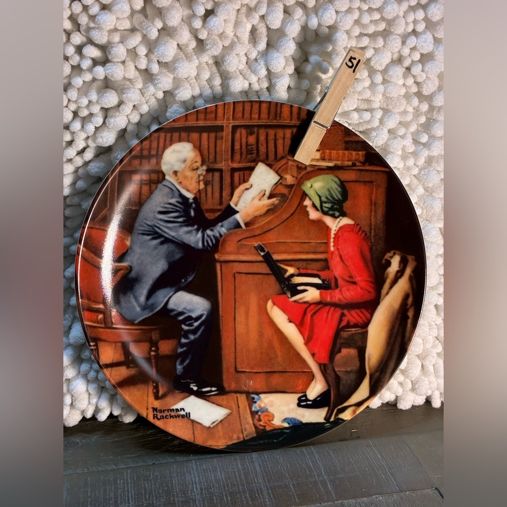 Norman Rockwell Decorative Plate The Professor